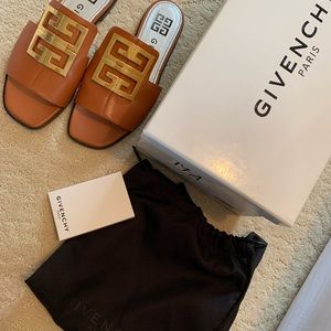 Authentic Givenchy 4G leather slides